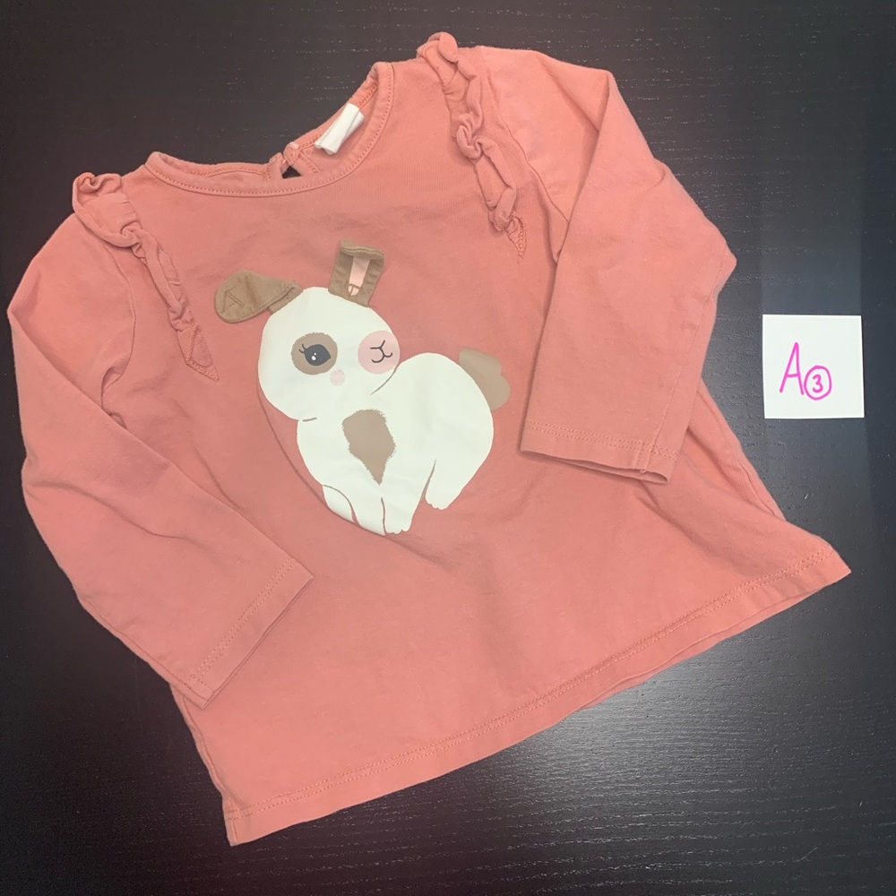 ⭐️⭐️2/$5.00⭐️ H&M 9-12m Shirt with Bunny Design